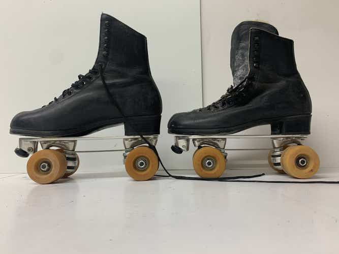 Used Black Quad Skates Senior 9 Inline Skates - Roller And Quad