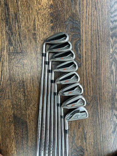 Used Men's Callaway Left Hand Regular Flex  X Series Iron Set