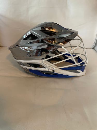 Cascade XRS Lacrosse Helmet - Chrome with White & Blue (Retail: $350)