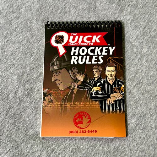 NHL HOCKEY RULES GUIDE BOOK - 2000 - Referee - The Quick Series