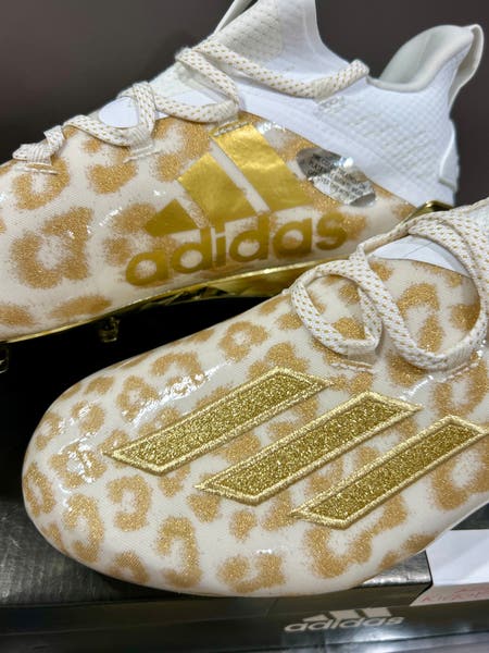 Adidas Adizero 8.0 Gold White Metallic Football Cleats Men's
