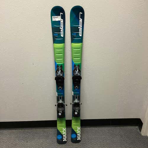 Used Elan Maxx 120 Cm Junior 04.5 Boys' Downhill Ski Combo