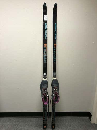 Used Fischer The Revolution Double Crown 165 Cm Sns Girls Cross Country Ski Combo