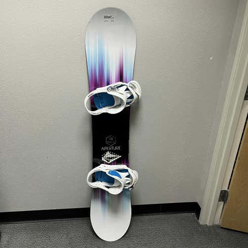 Used Aperture Cosmo 148 Cm Womens Snowboard Combo