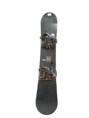 Used Black Snowboard 156 Cm Men's Snowboard Combo