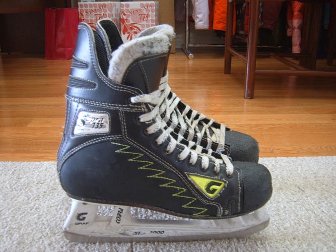 Hockey Skates-Good Condition Graf Supra 735 Senior Ice Hockey Skates sz 7.5 Made in Canada