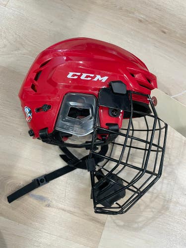 Red Used Medium CCM Tacks 710 Helmet