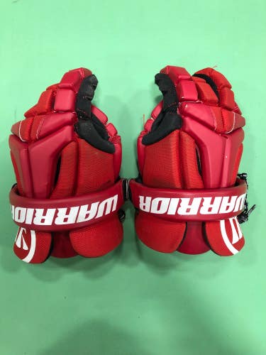 Used Warrior Burn Lacrosse Gloves (Size: Medium)