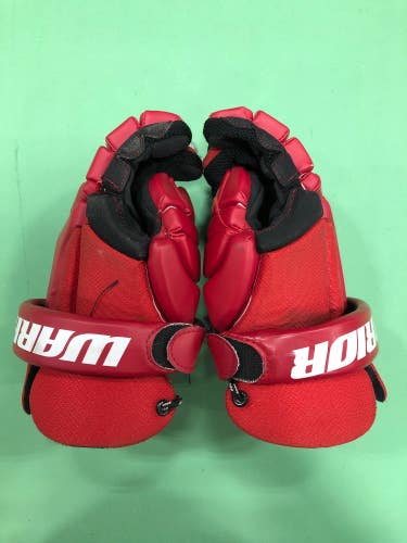 Red Used Warrior Burn Lacrosse Gloves Medium