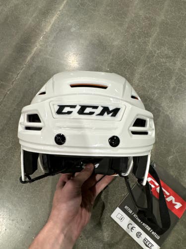 White Used Medium CCM Tacks 710 Helmet