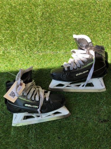 Used Bauer Elite Hockey Goalie Skates Regular Width Size 3.5 - Junior