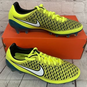 Nike Magista Opus FG Women's Soccer Cleats Volt White Blue Lagoon Black US 8