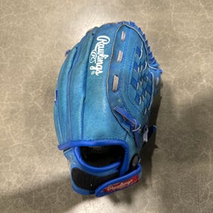 Blue Used Rawlings Highlight Series Right Hand Throw Pitcher's Baseball Glove 11.5"