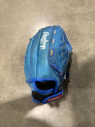Blue Used Rawlings Highlight Series Right Hand Throw Pitcher's Baseball Glove 11.5"