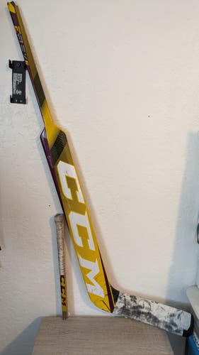 Used Senior CCM EFLEX 5 Pro Regular Goalie Stick 26" Paddle Pro Stock