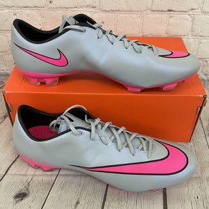 Nike Mercurial Veloce II FG Men's Soccer Cleats Grey Hyper Pink Black US 11.5