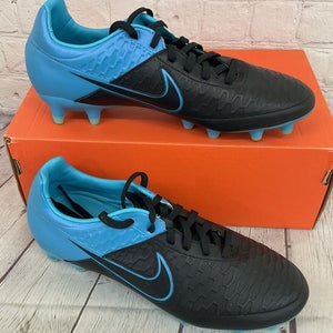 Nike Magista Orden Leather FG Men's Soccer Cleats Black Blue Turquois US Size 6