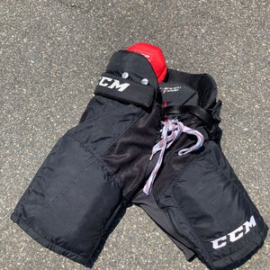 Black Used Junior Medium CCM JetSpeed FT370 Hockey Pants