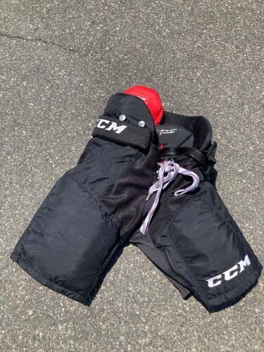Black Used Junior Medium CCM JetSpeed FT370 Hockey Pants