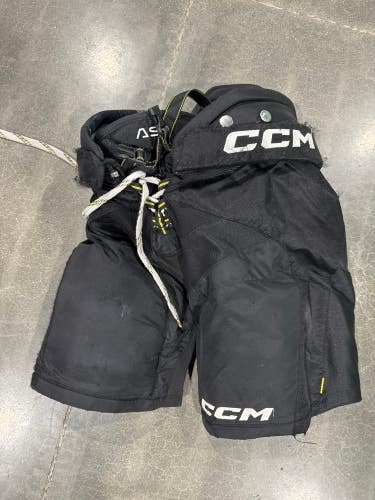 Black Used Junior Medium CCM Tacks AS-V Hockey Pants