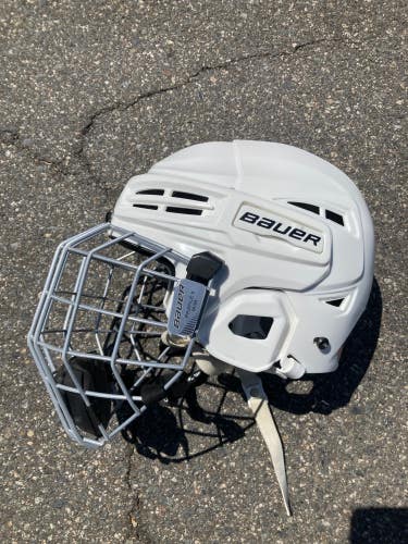 White Used Small Bauer IMS 5.0 Helmet