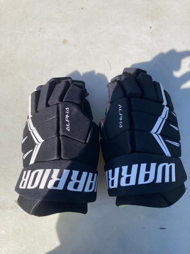 Black Used Senior Warrior Alpha DX5 Gloves 14"