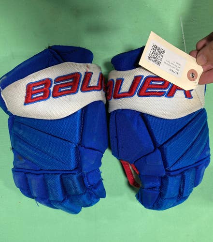 Blue Used Junior Bauer Warriors Team Gloves 11"