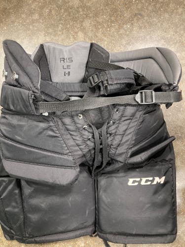 Black Used Junior Large CCM Premier R1.5 Hockey Goalie Pants