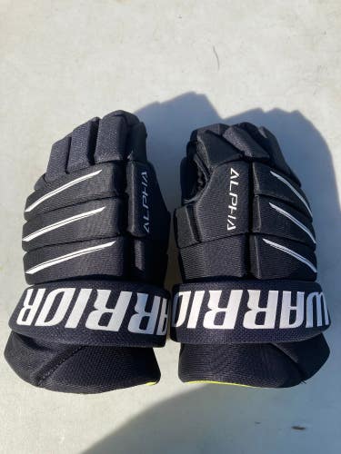 Black Used Junior Warrior Alpha QX5 Gloves 12"