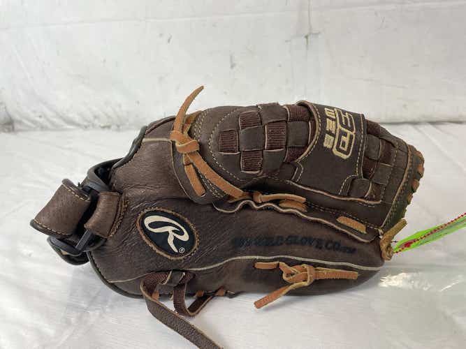 Used Rawlings Fastpitch Fp125 12 1 2" Leather Shell Fastpitch Softball Fielders Glove