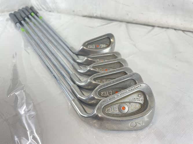 Used Ping Eye 2 + Orange Dot 4i-sw Regular Flex Steel Shaft Golf Iron Set - Missing 7ir And Pw
