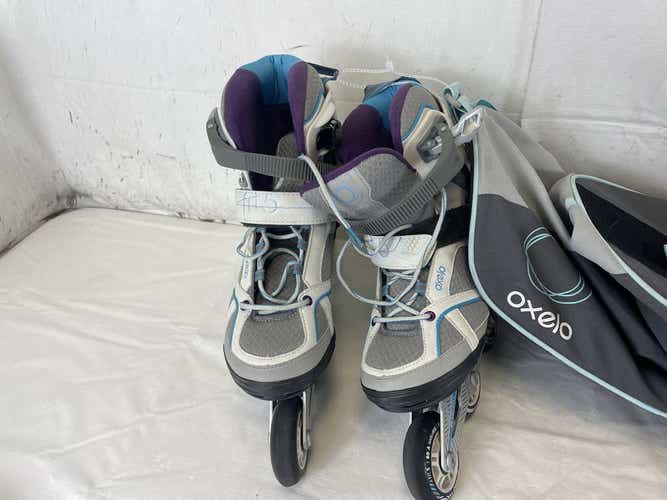 Used Oxelo Fit 5 Womens Size 8.5 Inline Skates