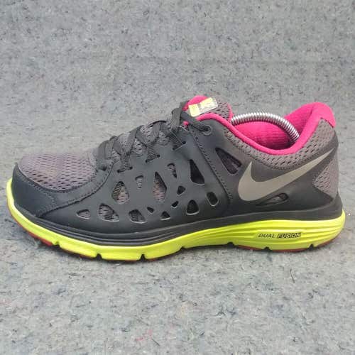 Nike Dual Fusion Run 2 Womens 8.5 Running Shoes Low Top Athletic Sneakers Gray