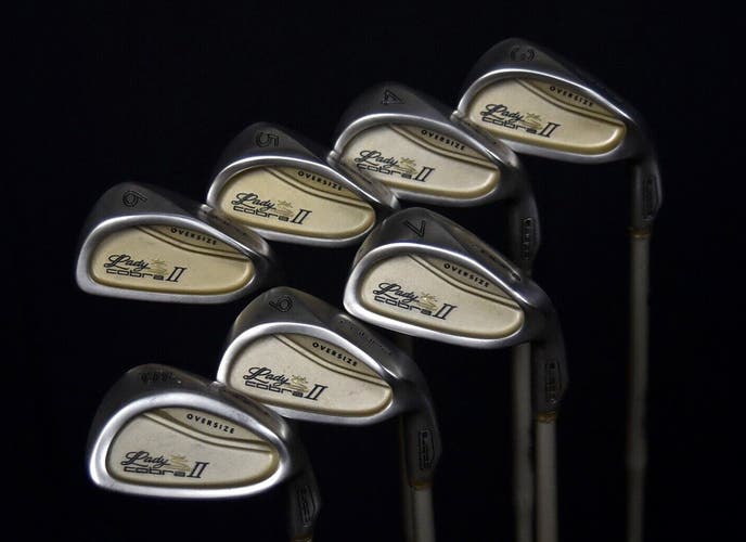 COBRA LADY II GOLF SET 3-7, 9, S IRONS LENGTH 37 IN, LADIES FLEX