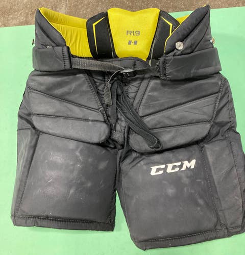 Black Used Intermediate Medium CCM Premier R1.9 Hockey Goalie Pants