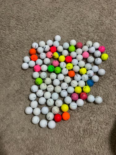 Used 100 Pack Of AAAA Golf Balls