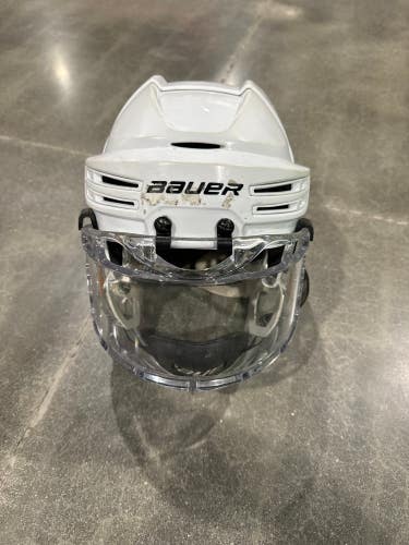 White Used Small Bauer Re-Akt 75 Helmet