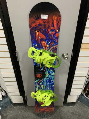 Used Sims Vice 154 Cm Men's Snowboard Combo