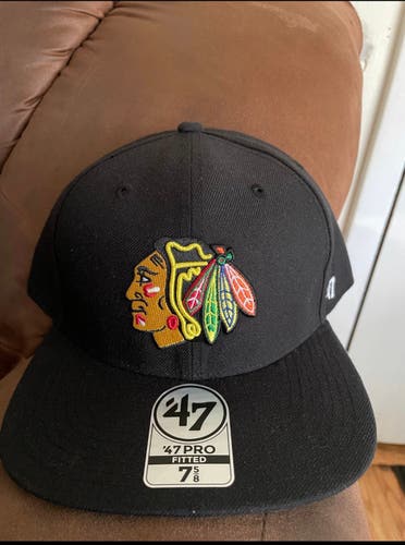 Chicago Blackhawks 47 Brand NHL Fitted Hat 7 5/8