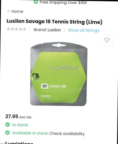 New Luxilon Racquet Strings