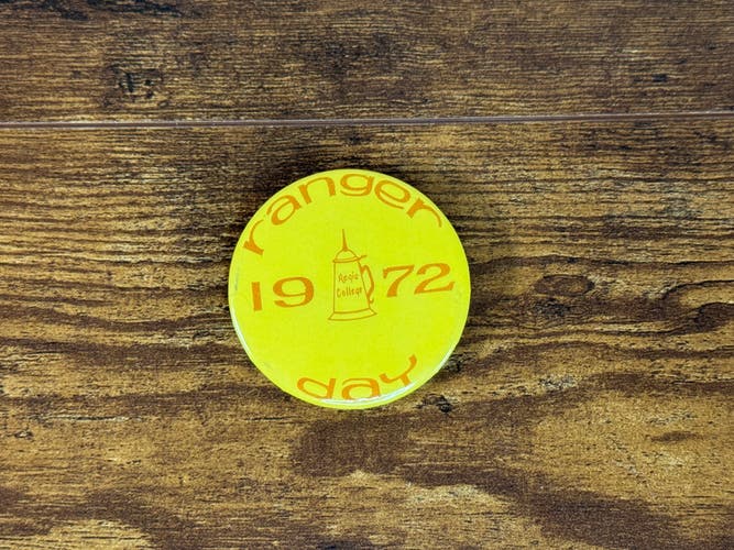 Regis College Rangers NCAA 1972 RANGER DAY VINTAGE Collectible Pin Button!