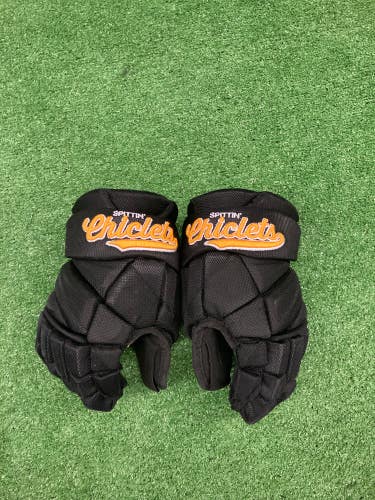 Barstool Sports Spitting Chiclets Black Used 11” Hockey Gloves