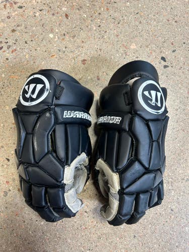 Black Used Warrior Burn Pro Lacrosse Gloves 11"