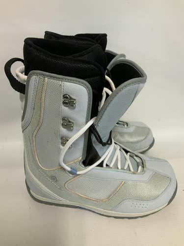 Used 5150 5150 Grey And Baby Blue Senior 9 Men's Snowboard Boots