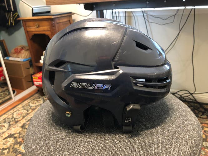 Used Medium Bauer Re-Akt Helmet Navy