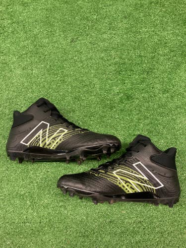 Black Used Size 9.5 Adult Men's New Balance Rush Mid Top Footwear Molded Cleats