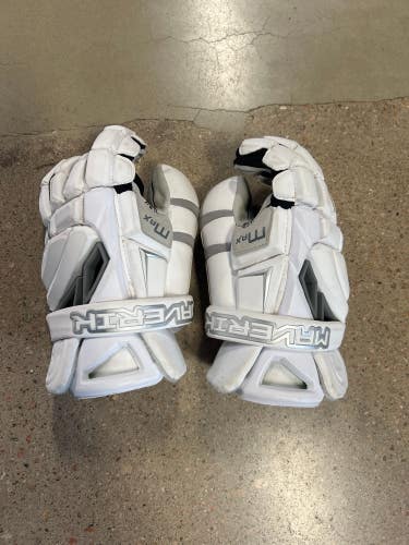 Used Maverik Max Goalie Lacrosse Gloves 13"