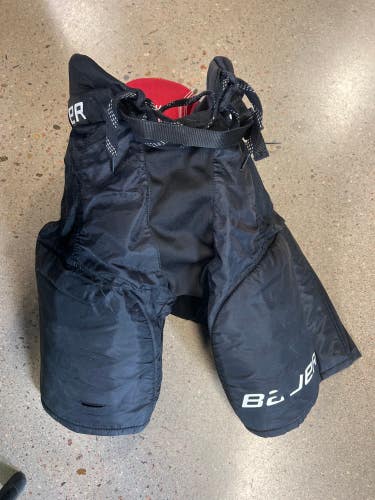 Black Used Junior Small Bauer Nsx Hockey Pants