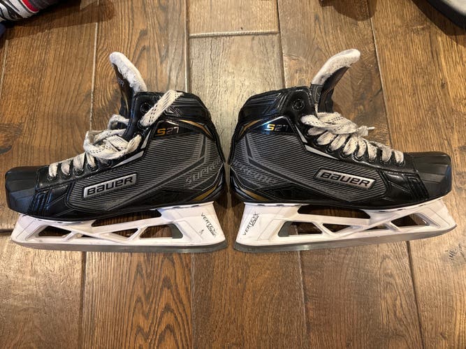 Used Senior Bauer Regular Width , Size 7 Supreme S27 Hockey Goalie Skates