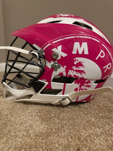 Pro-7 LXM pro custom lacrosse helmet rare monster logo team used LXM tour